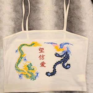 Dragon crop tank top